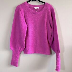 👉🏼LIKE NEW👈🏼 Boutique Pink Balloon Sleeve Funky Sweater by “New In” Size:L